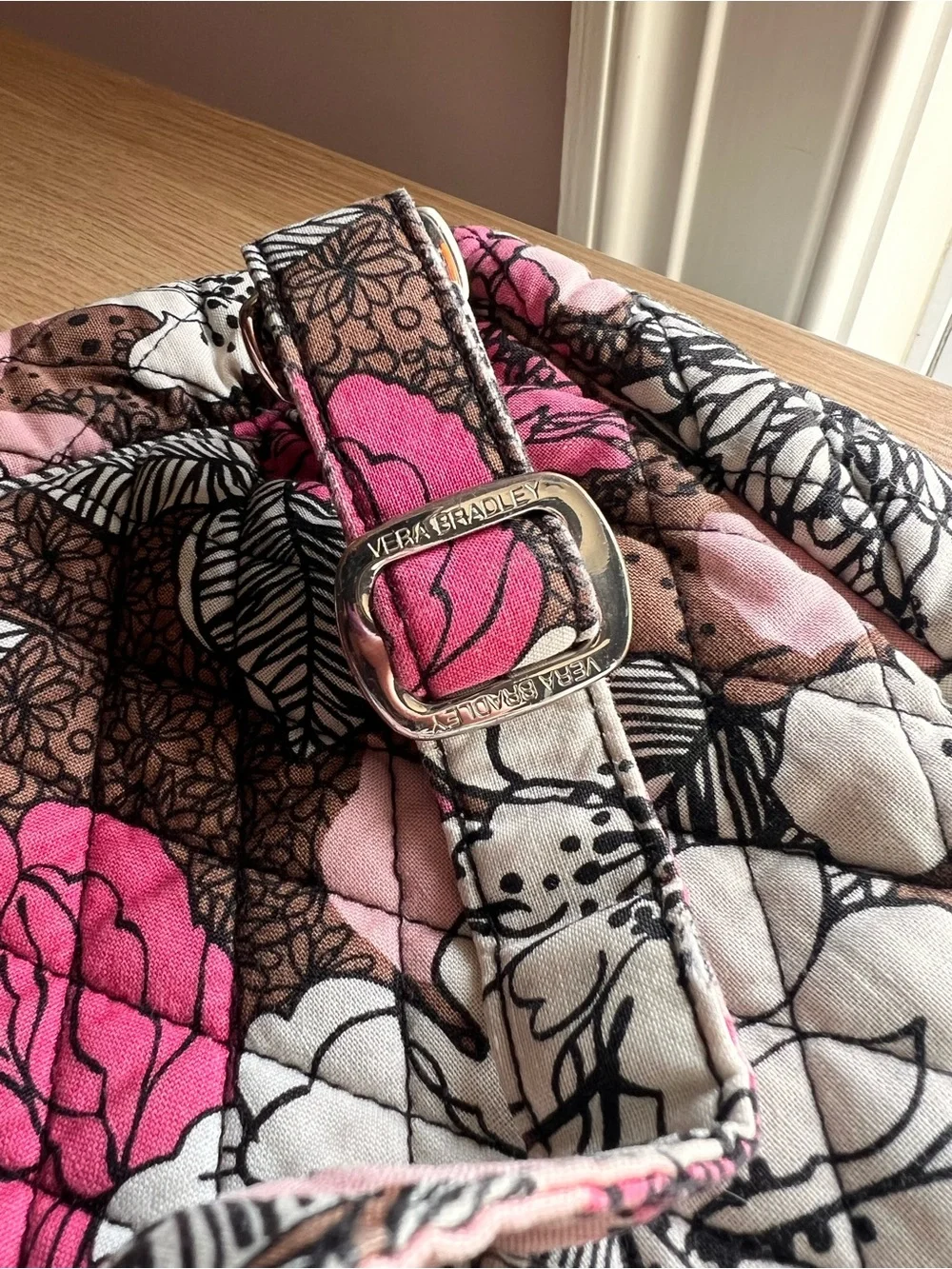 Vera Bradley Small Backpack Mocha Rouge Retired